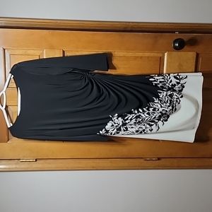 Lauren by Ralph Lauren black and white dress size 14w
